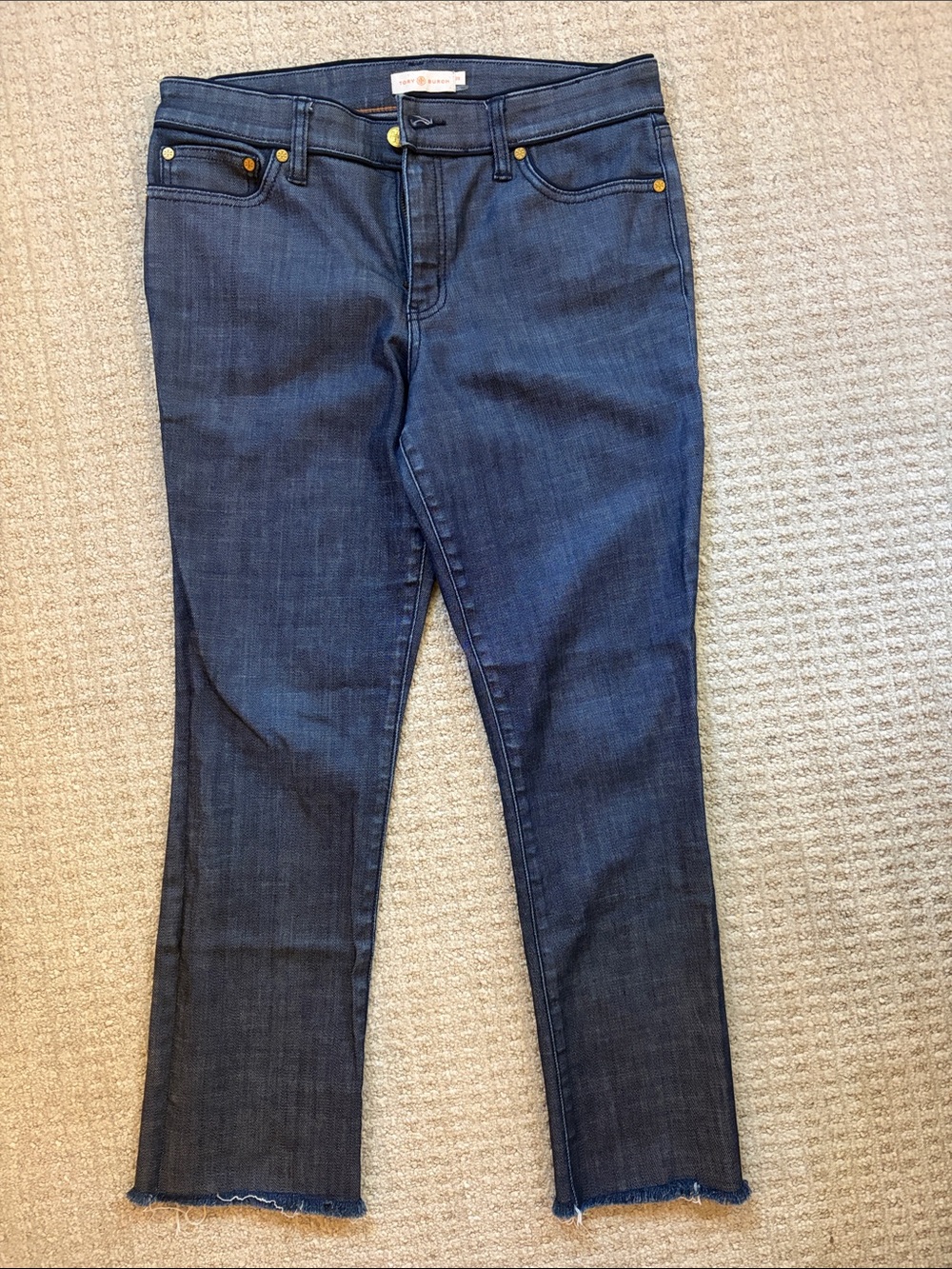 Tory Burch dark denim cut off jeans size 29